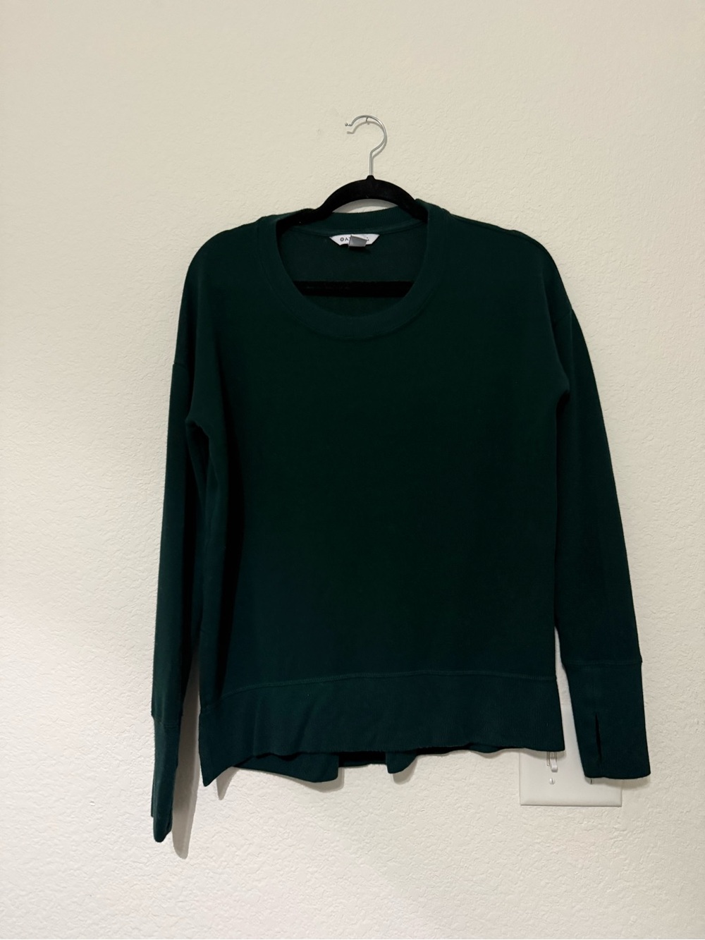 Athleta Coaster Luxe Recover Crewneck Sweatshirt in Dark Green